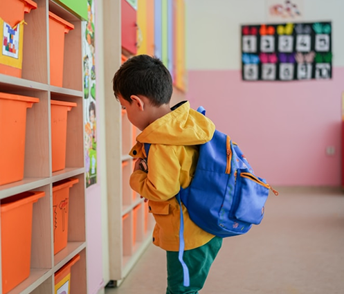 child going to school