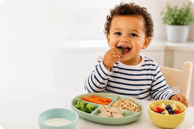 toddler eating